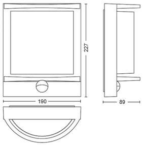 Aplică LED de exterior cu senzor Philips SAMONDRA LED/3,8W/230V IP44