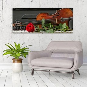 Tablou- Amintire de muzicean (120x50 cm)