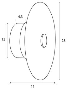 Aplică LED MAXLIGHT W0355 ALLURE LED/5W/230V d. 28 cm auriu