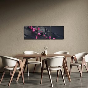 Tablou 3D abstracție (cu ceas) (90x30 cm)