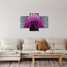 Tablou abstrac - crengi violete (90x60 cm)