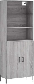 vidaXL Dulap înalt, gri sonoma, 69,5x34x180 cm, lemn compozit