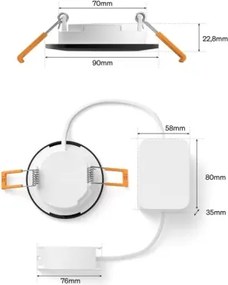 Philips - SET 3x LED RGBW dimerizabil, corpuri de iluminat încastrate pentru baie Hue SLIM LED/8,3W/230V IP44