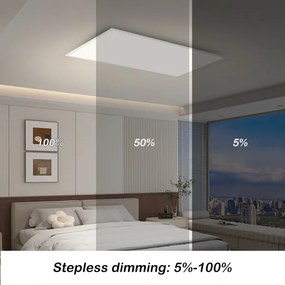 Brilagi - Plafonieră SLIMFRAME LED reglabilă cu dimmer/80W/230V 120x60 cm albă + telecomandă