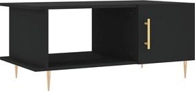 vidaXL Măsuță de cafea, negru, 90x50x40 cm, lemn prelucrat