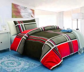 Lenjerie de pat din bumbac KARO BLEND rosu Dimensiune lenjerie de pat: 70 x 90 cm | 140 x 200 cm