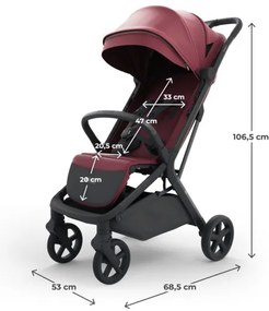 KINDERKRAFT SELECT - Cărucior sport NUBI 3 Dark Ruby