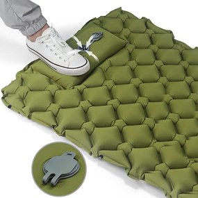 Saltea single pentru drumetii, verde