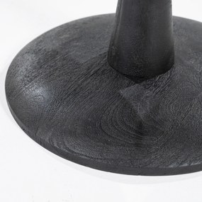 Masuta de cafea rotunda din lemn de mango si sticla Boogie 55x55x40 cm neagra