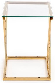 Masuta de cafea Nancy transparent/auriu L45 cm