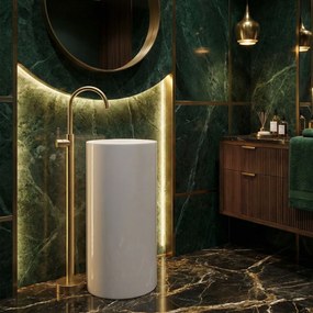 Robinet pentru lavoar Rea Lungo Brush Gold