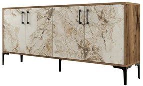 Dulap Kiev Walnut and White Marble