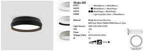 Lustra / Plafoniera LED design modern slim SHOKU 35cm gri
