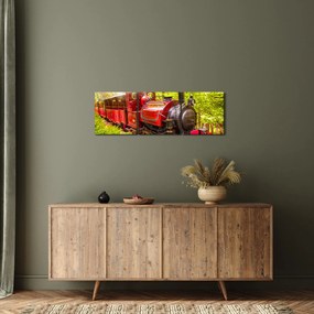 Tablou - Tren cu aburi (cu ceas) (90x30 cm)
