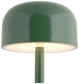 Veioză verde LED cu abajur din metal (înălțime 24,5 cm) James – Leitmotiv