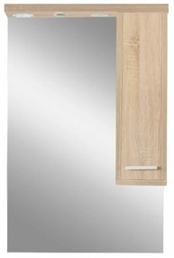 Dulap suspendat cu oglindă Nerva 65 cm, stejar Sonoma