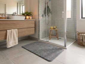 Covoras de baie TRIVORA 60x100 cm gri inchis