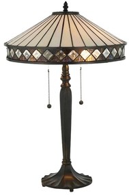 Endon 70935 - Lampă de masă Tiffany FARGO 2xE27/60W/230V, Ø 41,5 cm
