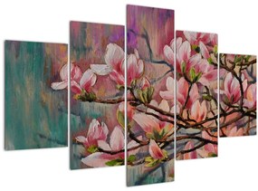 Tablou - Pictură în ulei, Sakura în floare (150x105 cm)