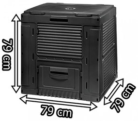 Composter electronic 470L, cu piedestal, negru