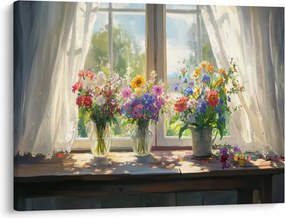 Tablou - Buchet la fereastră (70x50 cm)