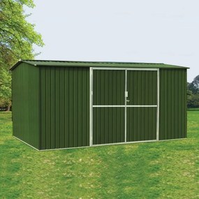 Căsuță de grădină pentru unelte, uși batante Avenberg HUNTER G1 4.1 x 2.6 m VERDE