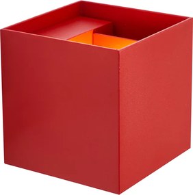 Lampă de perete modernă de exterior roșu închis, cu LED IP54 - Edwin