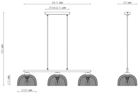 Globo 15393-3 - Lustră pe cablu VITIANO 3xE14/40W/230V