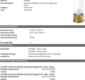 Suport lumanare design modern LUX Gilardon alama vintage 113728 HZ
