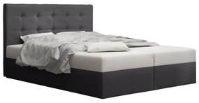 Pat matrimonial Boxspring 140 cm Duel 1 (gri deschis) ( cu saltea și sp. depozitare). 1046424