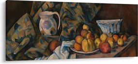 Tablou - Paul Cézanne, Still Life with Apples and Peaches, reproducere (120x50 cm)