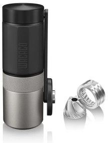 Rasnita cafea Wacaco Exagrind, Manual, Pana la 20 g, Mecanism din otel, Carcasa luminiu, Negru