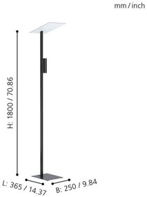 Eglo 99113 - Lampadar LED BUDEMSEA 2xGU10/5W/230V
