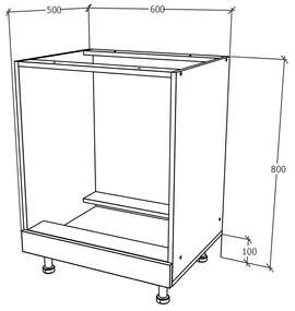 Corp Cuptor haaus Karo, Alb, 60 x 50 x 80 cm