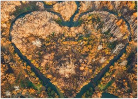 Tablou - Râu în formă de inimă (70x50 cm)