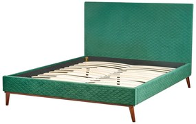 Pat matrimonial 160 cm BARON (cu somieră) (verde). 1007167