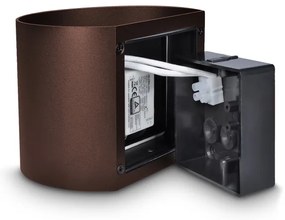 Brilagi - Aplica de perete LED pentru exterior RONDO, 6 W, 230 V, maro, IP54