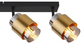 Spot MILLEY 4xE27/40W/230V negru/alamă Globo 15560-4