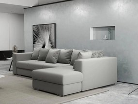 Colțar extensibil dumonde cu ladă de depozitare si sezut confortabil din spuma high-density, Gloria Royal Grey II 320x183 cm