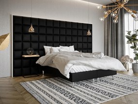 Panou de perete tapițat Pazara 30x30 (piele ecologică soft 011 (Negru). 1054238