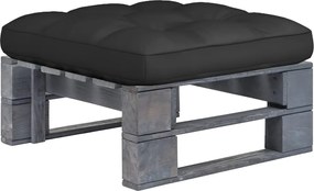 vidaXL Taburet de grădină din paleți, gri, lemn de pin impregnat