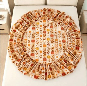 Cearsaf din microfibra PUMPKIN STRIPES colorat 180x200 cm