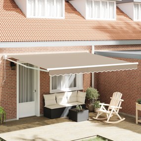 Marchiză manuală retractabilă Bej 400x300 cm
