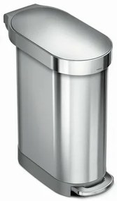 Simplehuman Coș de gunoi cu pedală Slim 45 l, inox