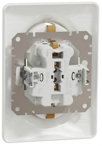 Priza dubla cu impamantare, 16A, IP20, Alb Schneider Sedna Design