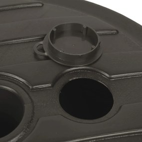 Bază parasolar rotundă, gri închis – suport umbrelă grădină stabil, pentru terasă și exterior