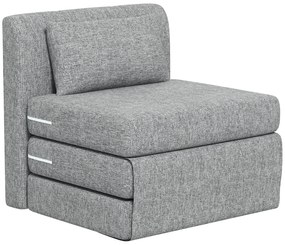 HOMCOM Fotoliu Pat Pliabil cu 3 Secțiuni, 80x75x74 cm, Gri | Aosom Romania