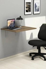 Masa PC rabatabila cu montaj pe perete, Viena Homs, nuc, 50 x 60 x 1.8 cm, PAL