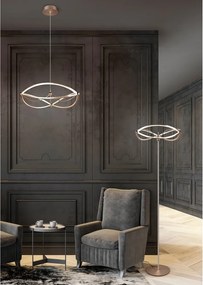 Lustră alămie LED cu intensitate reglabilă Charivari – Trio