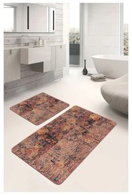 Covorașe de baie maro 2 buc. din catifea 60x100 cm – Mila Home
